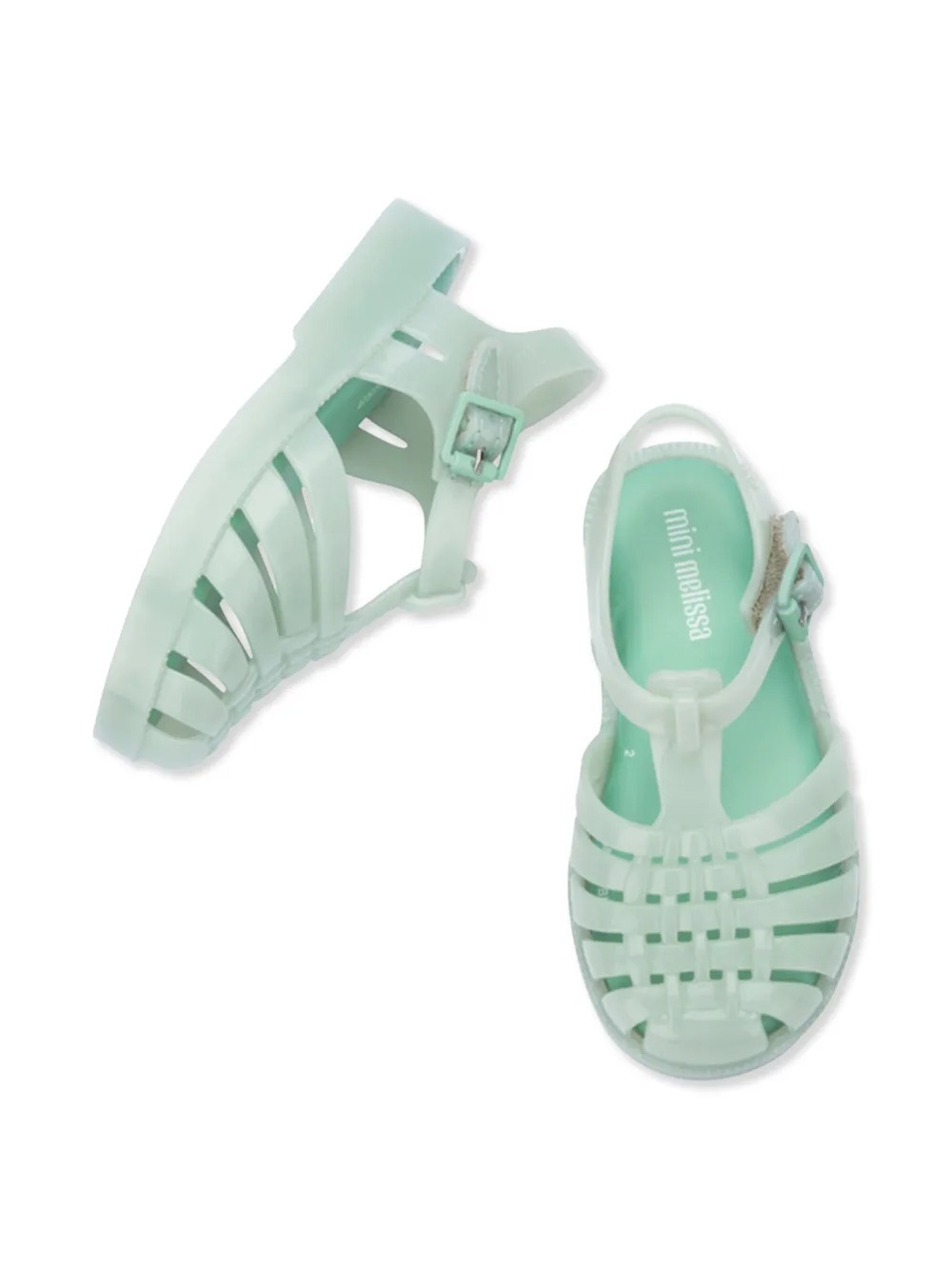 Mini Melissa Girls' Mint Green Jelly Sandals